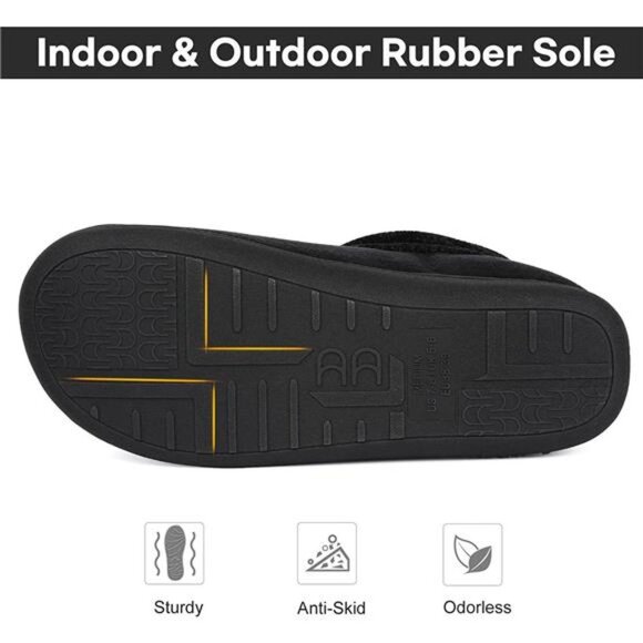 Women's Warm Chenille Knit Bootie Slippers Memory Foam Comfy Boots House Shoes - Picture 3 of 5